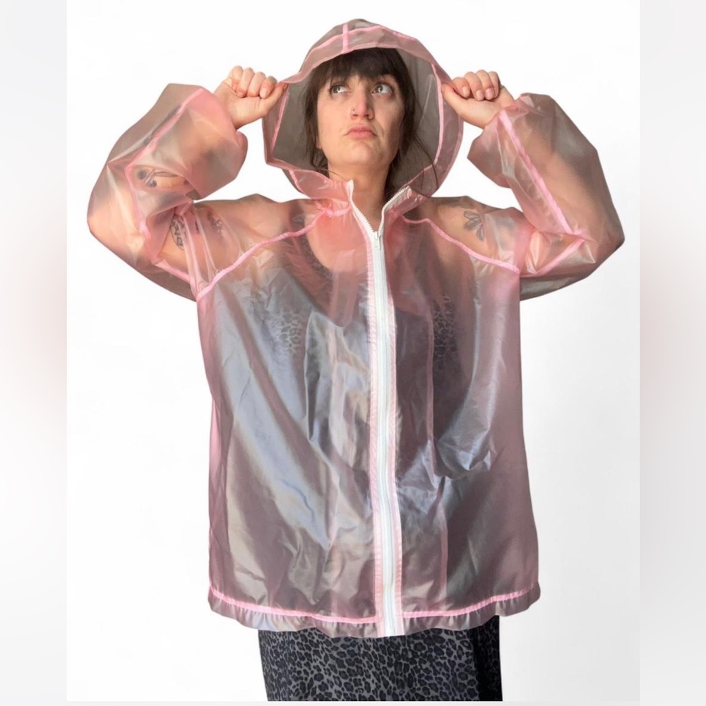 Forever 21 Sheer Pink Windbreaker